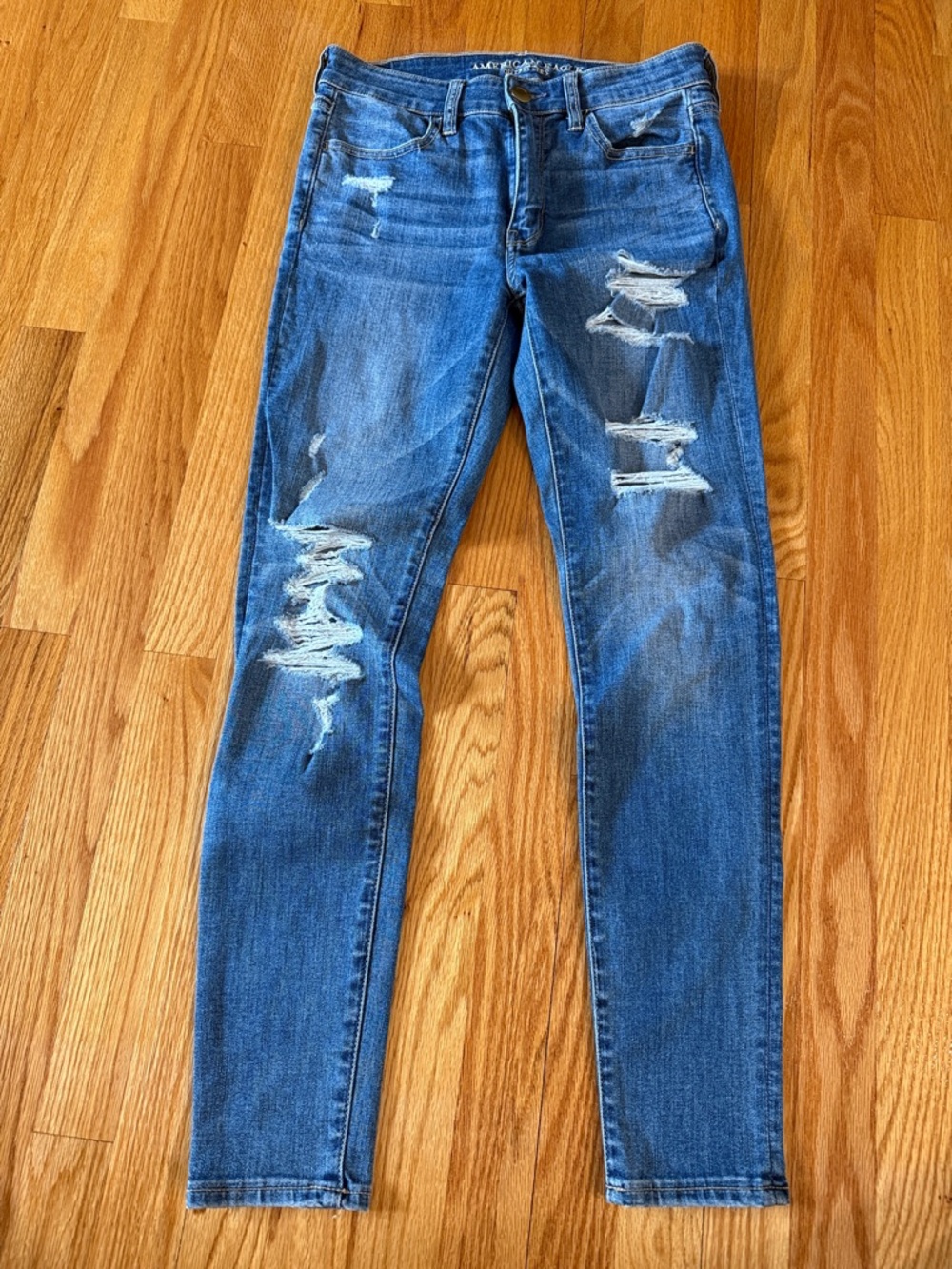 American Eagle Outfitters Distressed High-Rise Jeggings